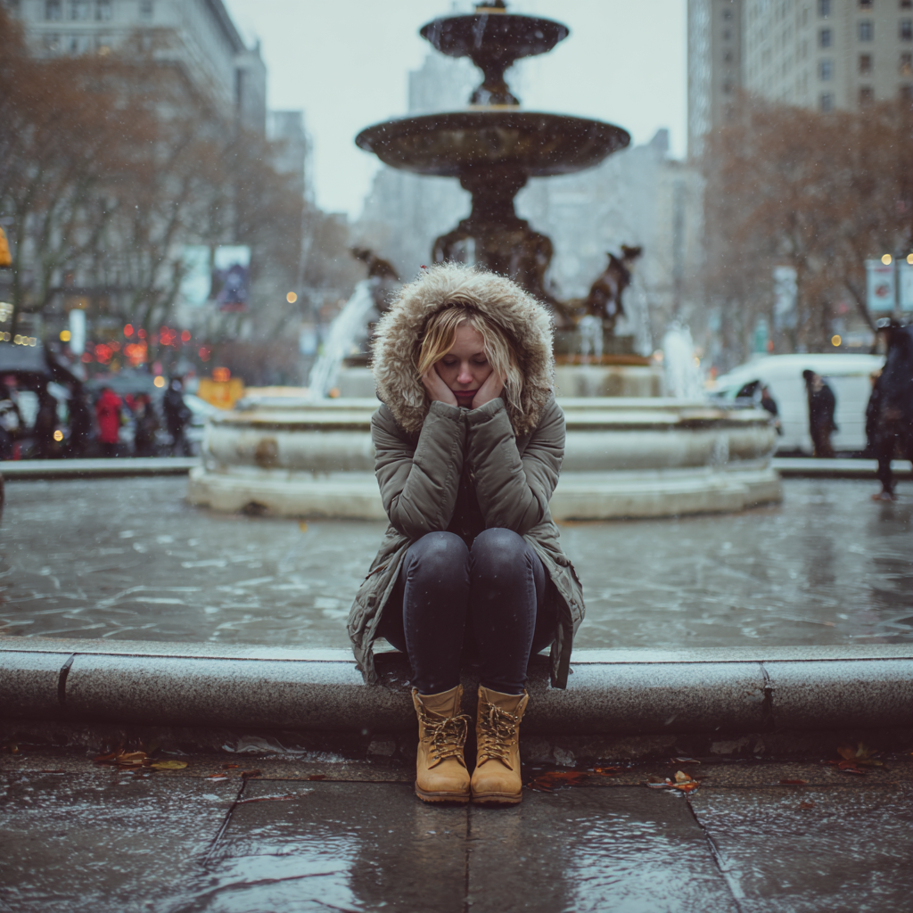 Woman not feeling well